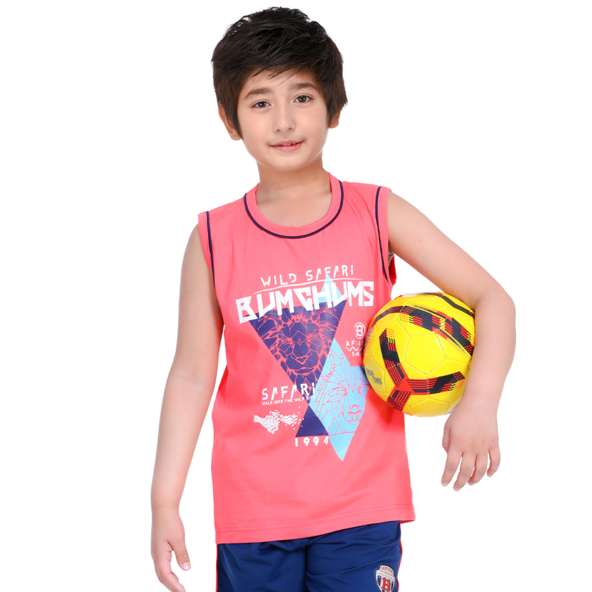 BUMCHUMS J1136 SLEEVELESS T-SHIRT ASSORTED PRINT PACK OF 1