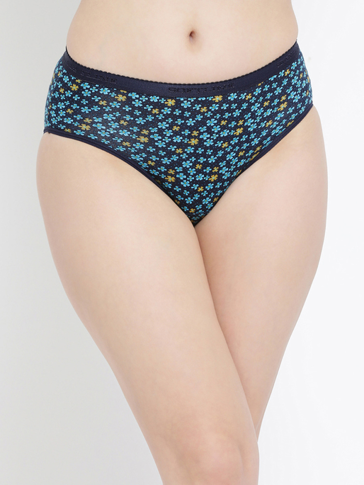 SOFTLINE SL_115 PRINTED HIGH RISE OUTER ELASTIC PANTY ASSORTED PRINT PACK OF 2