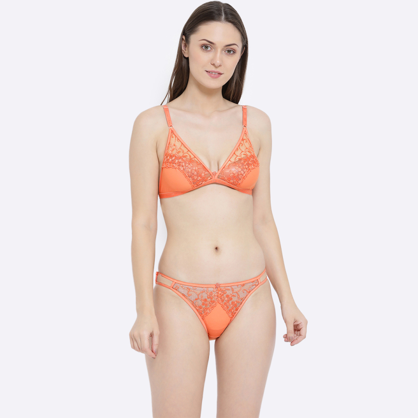 SOFTLINE DAFFODIL REGULAR FANCY FIT WOMEN'S BRA PANTY SET ASSORTED COLOUR PACK OF 1