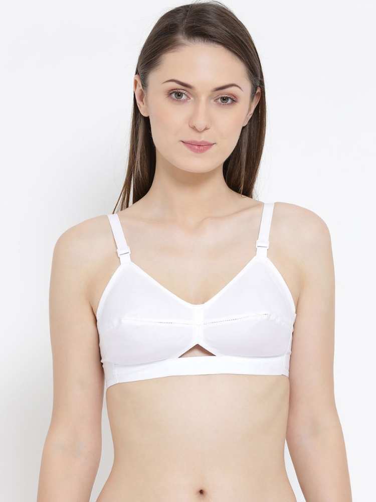 SOFTLINE SHALINI DOUBLE HOOK REGULAR COTTON BRA WHITE PACK OF 1
