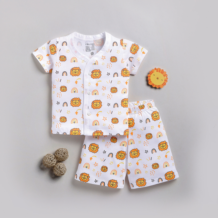 PEEKABOO 2202 UNISEX BABA SUIT FRONT OPEN INFANT WEAR ASSORTED PACK OF 1