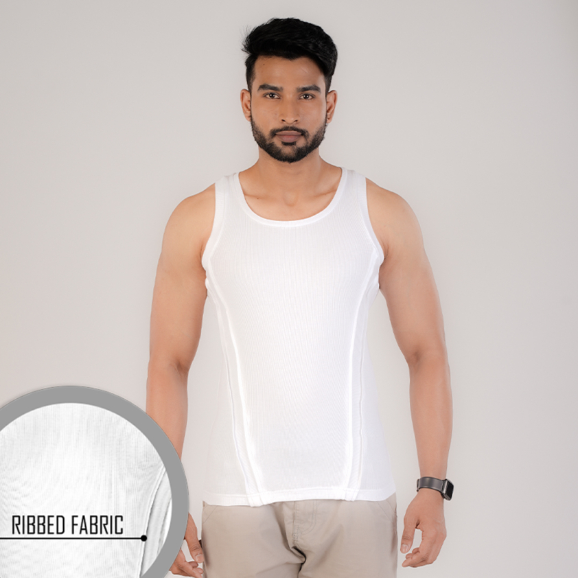 COLORS 218  V DERBY ROUND NECK MEN'S VEST WHITE PACK OF 1