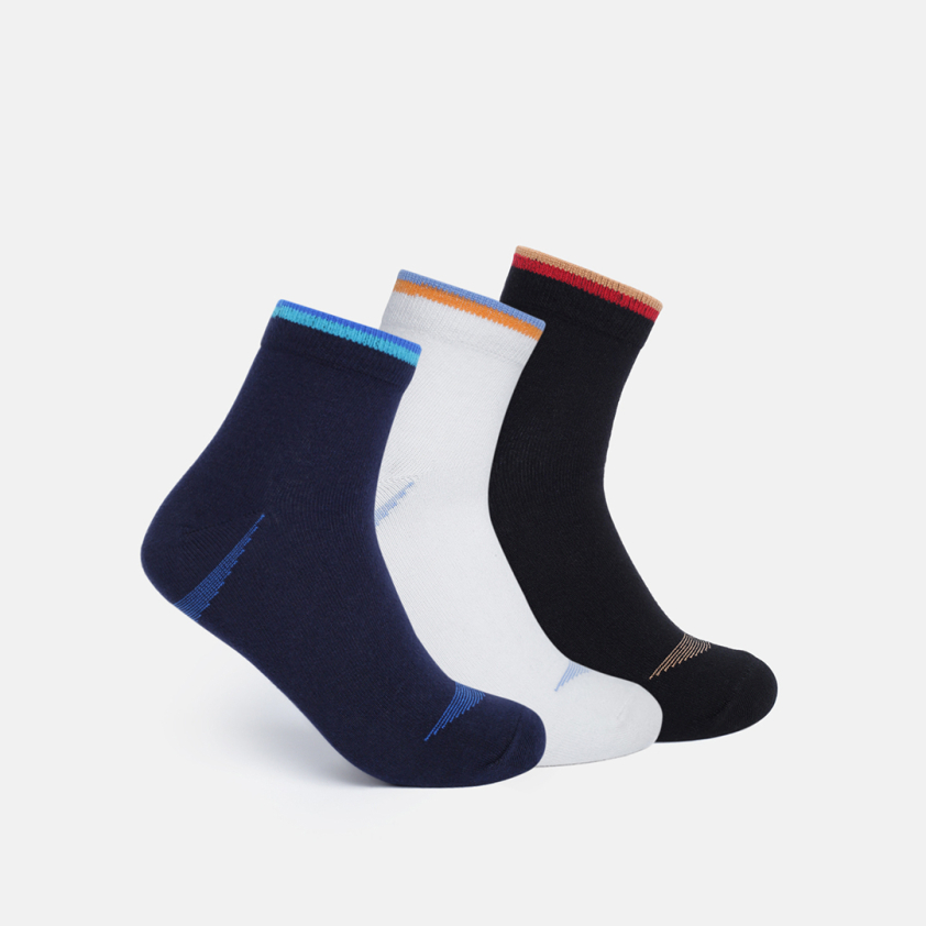 RUPA FOOTLINE F1302 ANKLE LENGTH MEN'S SOCKS ASSORTED, DESIGN, PACK OF 3