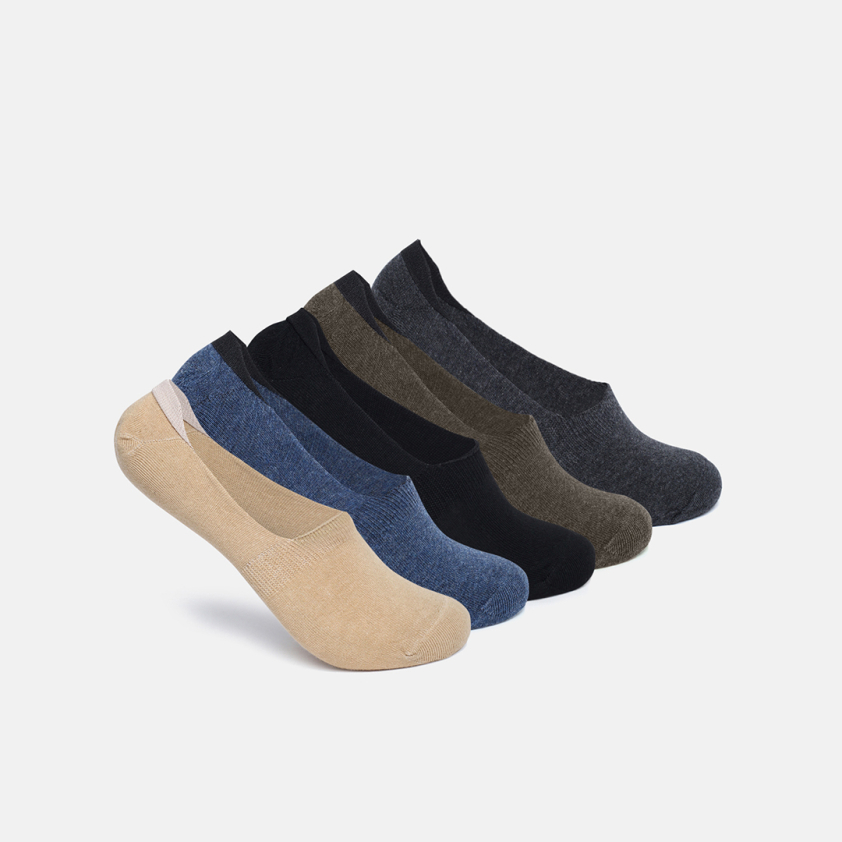RUPA FOOTLINE F1402 LOAFER MEN'S SOCKS ASSORTED, PLAIN, PACK OF 5
