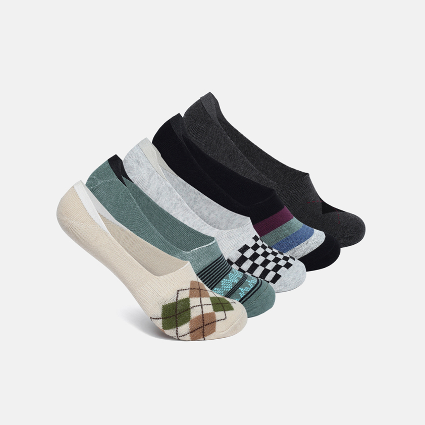 RUPA FOOTLINE F1451 MEN'S LOAFER SOCKS ASSORTED, DESIGN, PACK OF 5