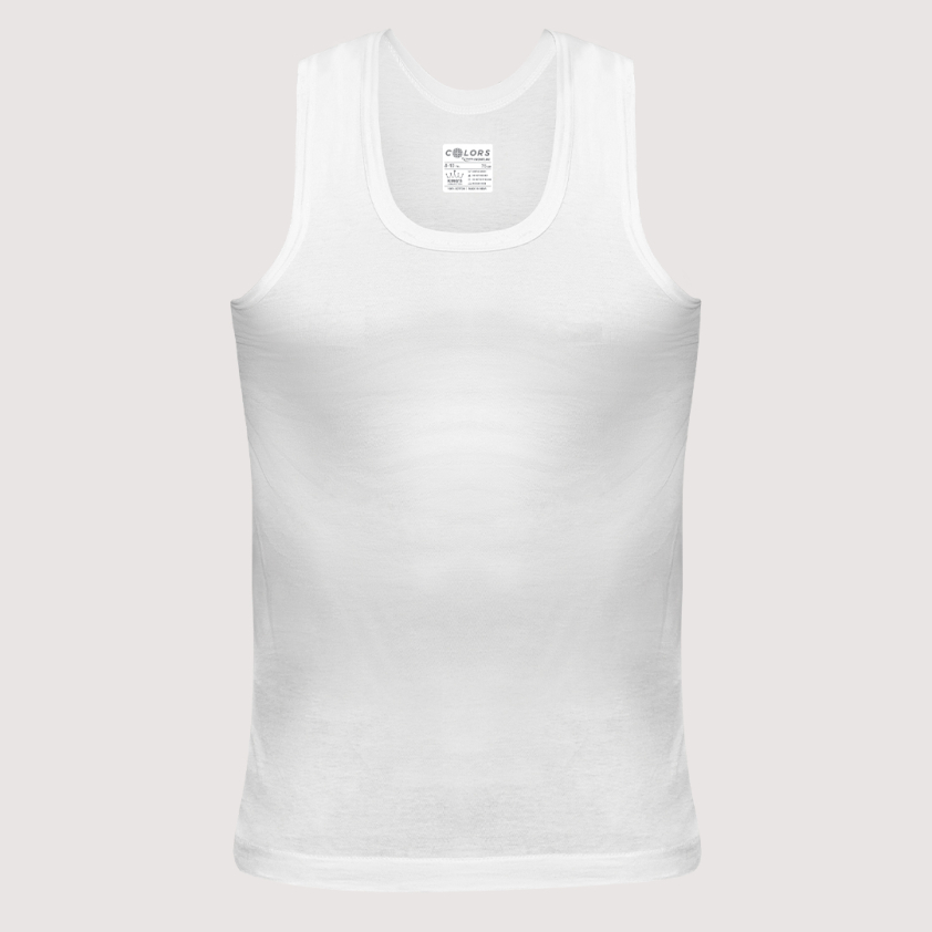 COLORS 214 KING'S COLLECTION JUNIOR VEST WHITE PACK OF 1