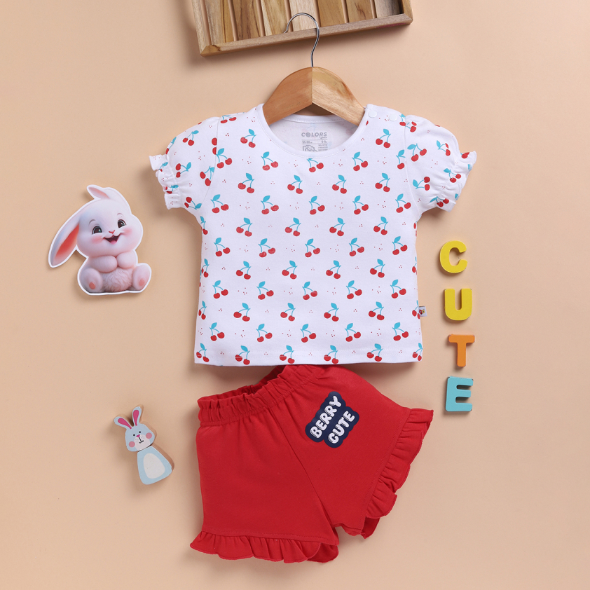 PEEKABOO 2244 INFANT WEAR GIRL'S TOP WITH BLOOMER SET WHITE PACK OF 1
