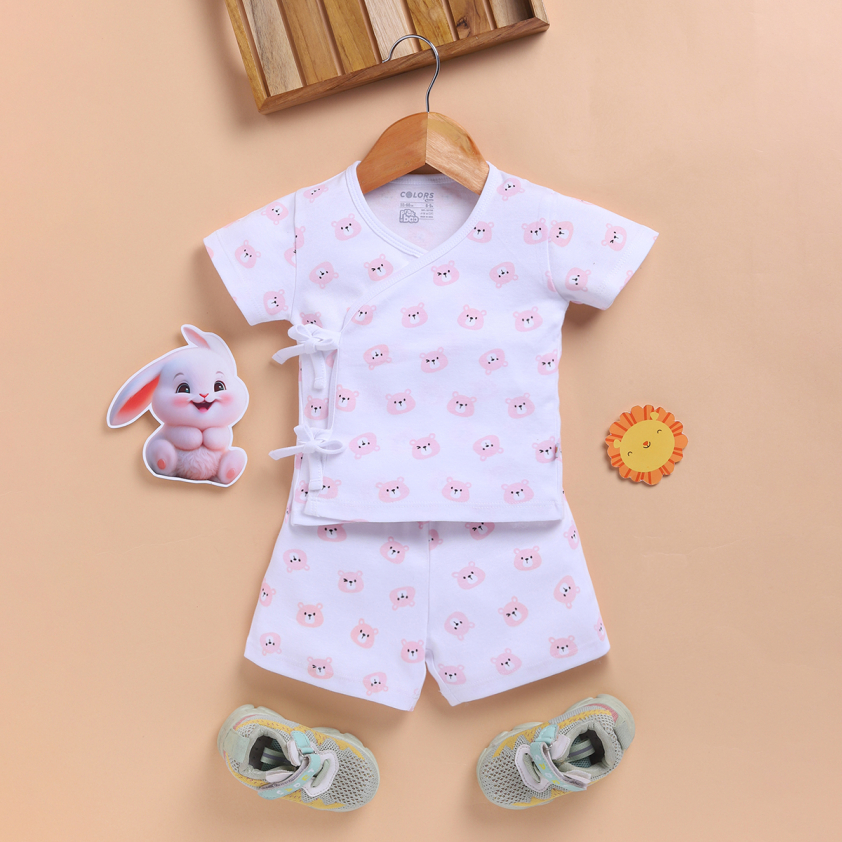 PEEKABOO 2253 INFANT WEAR GIRL'S JHABLA SET WHITE PACK OF 1