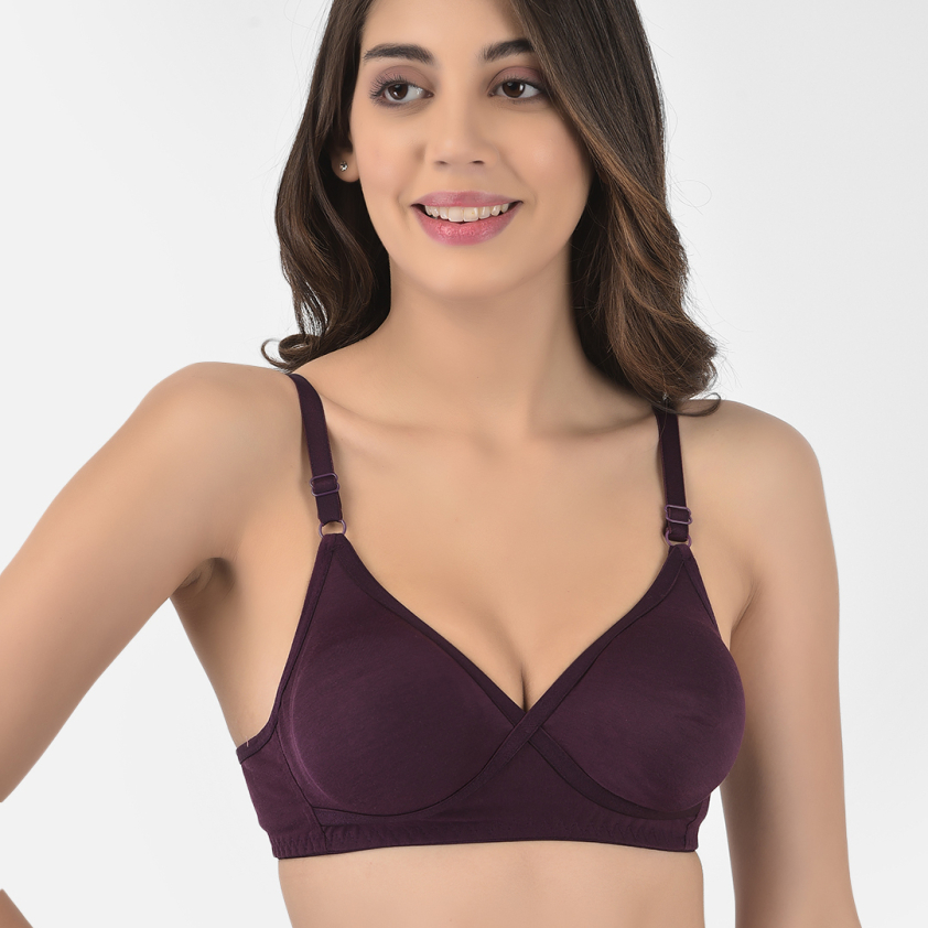 SOFTLINE BUTTERFLY 2052 C CUP SEAMLESS CROSSOVER DESIGN WOMEN'S BRA WITH ADJUSTABLE STRAPS ASSORTED COLOUR PACK OF 1