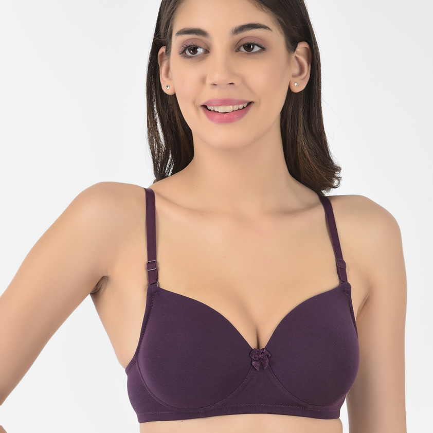 SOFTLINE BUTTERFLY 2058 C CUP FULL COVERAGE WOMEN'S BRA ASSORTED COLOUR PACK OF 1