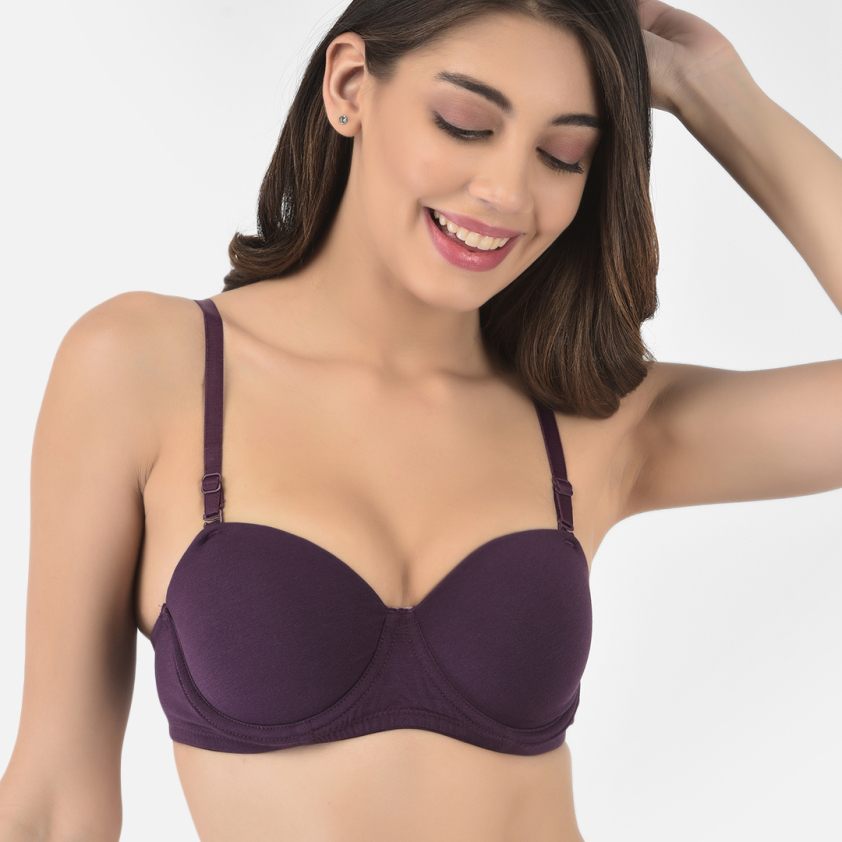 SOFTLINE BUTTERFLY 2060 DEMICUP PADDED C CUP BRA ASSORTED COLOUR PACK OF 1