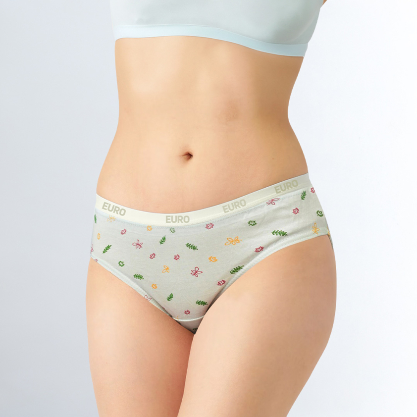 EURO WOMEN’S PRINTED PANTY OUTER ELASTIC ASSORTED COLOUR PACK OF 1