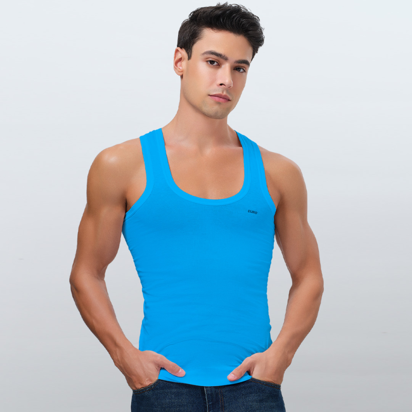 EURO MICRA ROUND NECK MEN'S VEST ASSORTED PACK OF 1