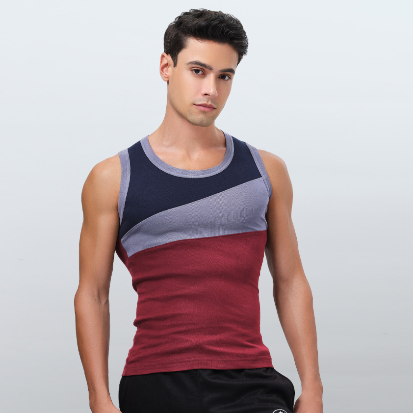 EURO MEN'S MICRA FANCY GYM VEST ASSORTED COLORS PACK OF 1