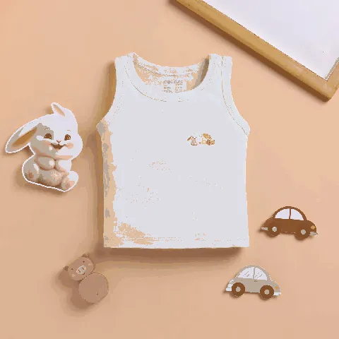 PEEKABOO 2235 INFANT WEAR BOYS' PLAIN VEST ASSORTED COLOR PACK OF 1