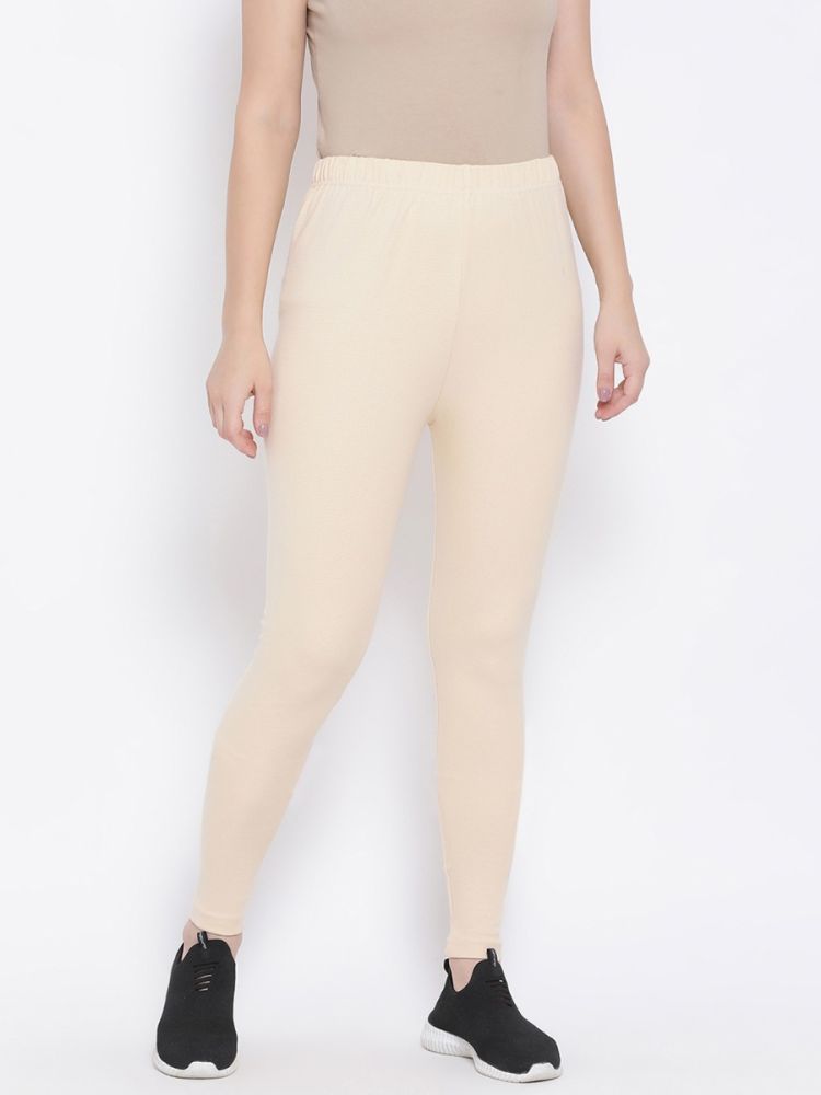 Ankle lenth Cream color leggings-sonthuy.vn
