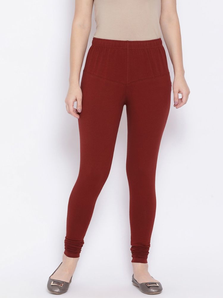 Casual Red and Maroon color Cotton, Lycra fabric Leggings : 1569259-sonthuy.vn