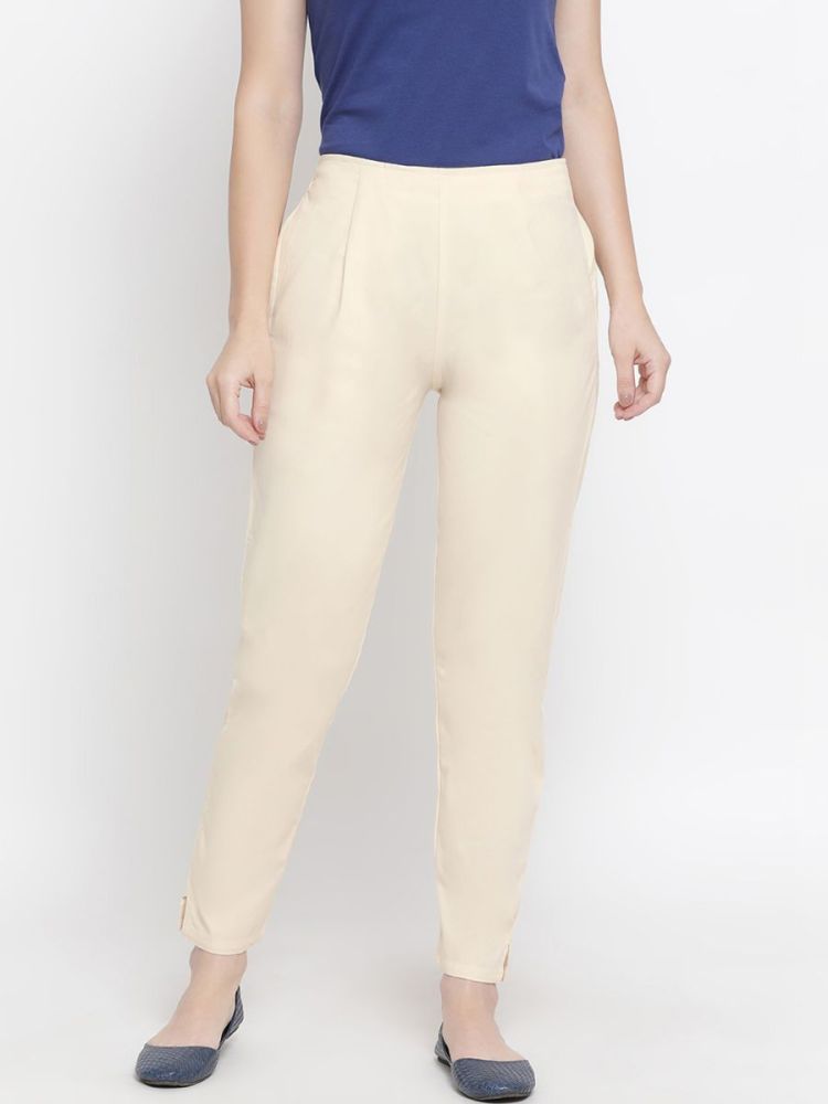 Trouser in Cream Color, Women's Fashion, Bottoms, Other Bottoms on Carousell-hangkhonggiare.com.vn