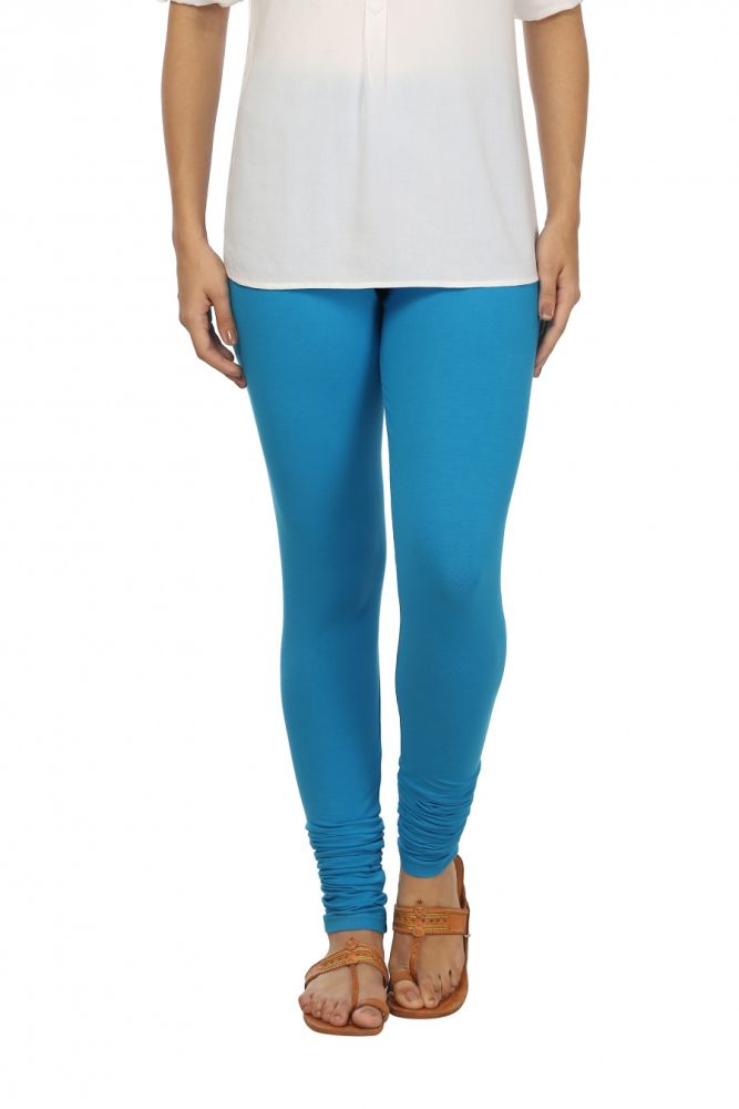 Buy DE MOZA Ink Blue Solid Skinny Fit Cotton Women's Leggings | Shoppers  Stop-vinhomehanoi.com.vn