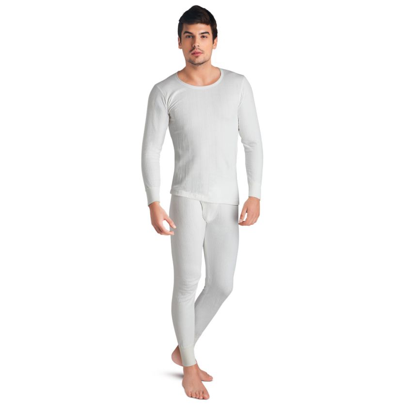 TORRIDO 6001 ROUND NECK FULL SLEEVE THERMAL TOP WHITE PACK OF 1