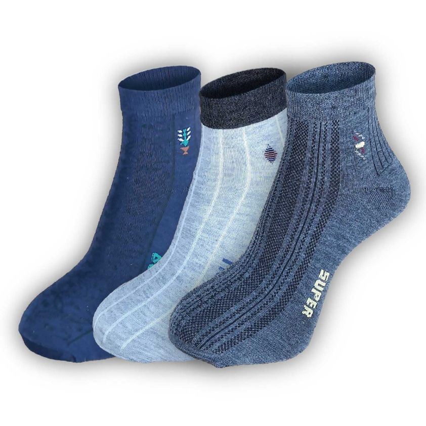 RUPA ADMIRE SPANDEX ANKLE SOCKS ASSORTED COLOUR PACK OF 3