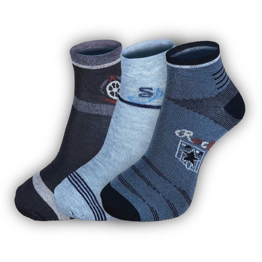 RUPA ASTER SPANDEX ANKLE SOCKS ASSORTED COLOUR PACK OF 3