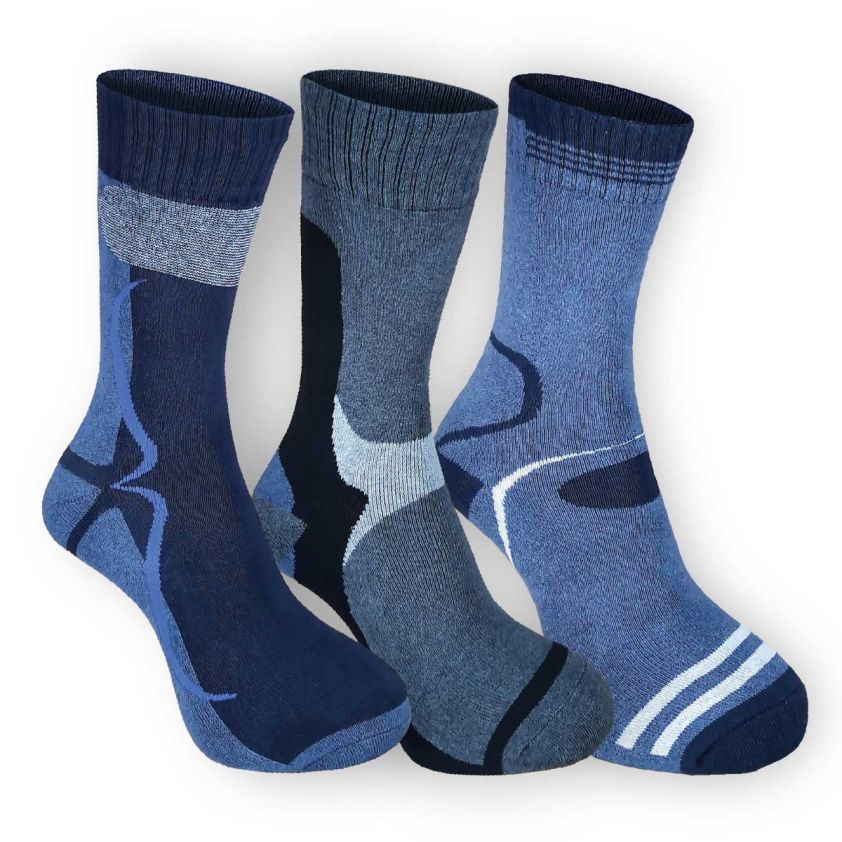 RUPA BOUNTY TERRY CUSHIONING SOCKS ASSORTED PACK OF 3