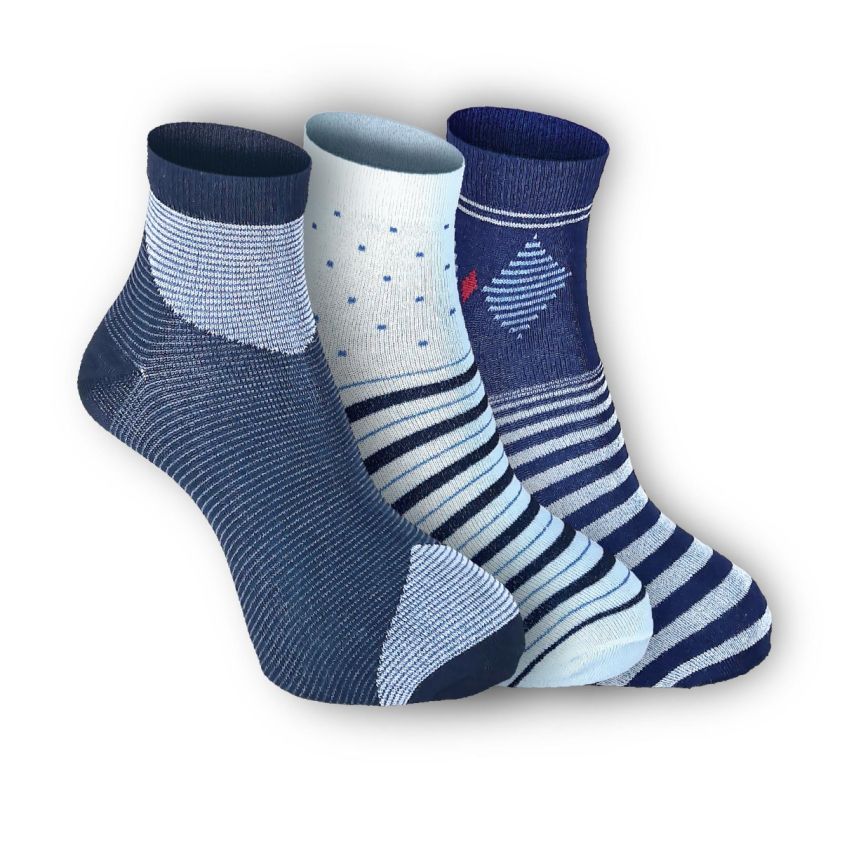 RUPA DEZIRE SPANDEX ANKLE SOCKS ASSORTED COLOUR PACK OF 3