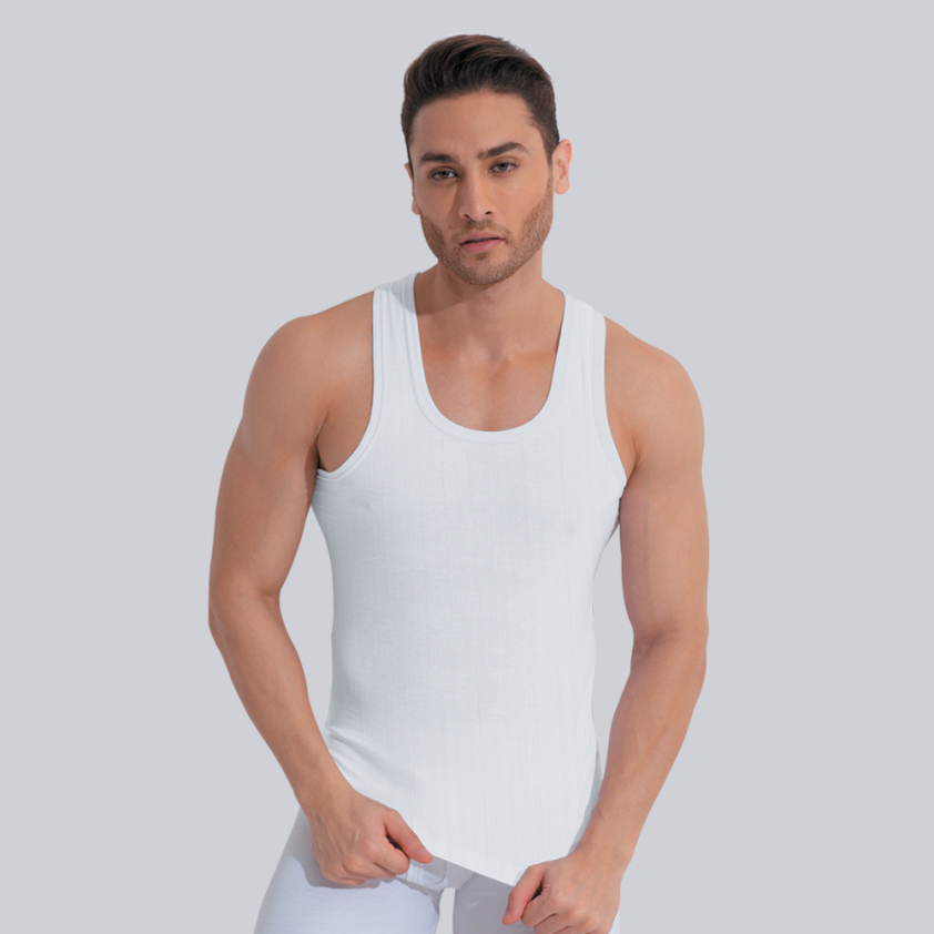Men white vest hot sale